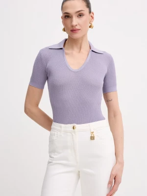 Obrázek produktu Elisabetta Franchi polo dámské z viskózy fialová
