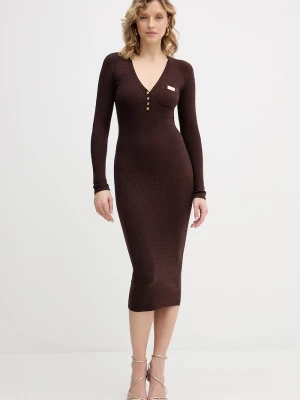 Obrázek produktu Elisabetta Franchi Šaty s příměsí hedvábí Elisabetta Franchi hnědá