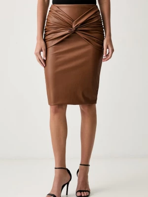 Obrázek produktu Elisabetta Franchi sukně z imitace kůže hnědá