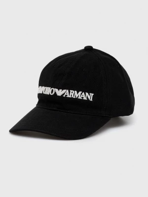 Obrázek produktu Emporio Armani Bavlněná čepice Emporio Armani černá