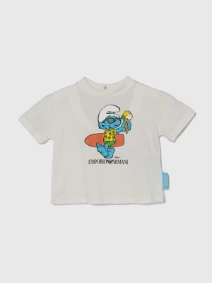 Obrázek produktu Emporio Armani Bavlněné dětské tričko Emporio Armani x The Smurfs