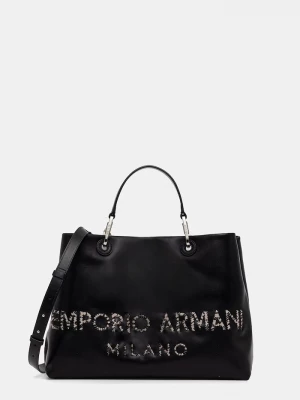 Obrázek produktu Emporio Armani Kožená kabelka Emporio Armani černá