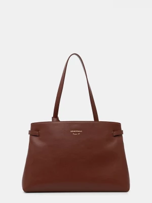 Obrázek produktu Emporio Armani Kožená kabelka Emporio Armani hnědá