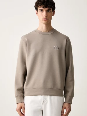 Obrázek produktu Emporio Armani mikina s kapucí pánská s bavlnou béžová