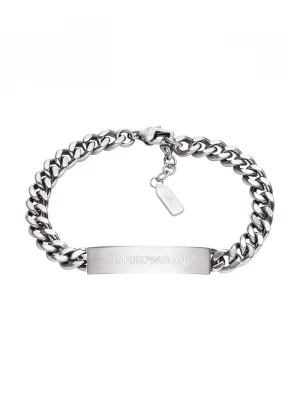 Obrázek produktu Emporio Armani náramek pánský z nerezové oceli Eagle Logo stříbrná