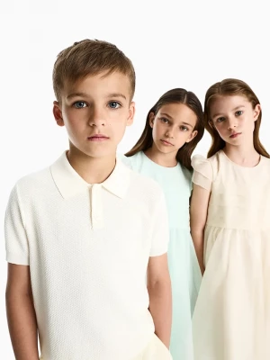 Obrázek produktu Emporio Armani svetrové polo dětské s viskózou béžová