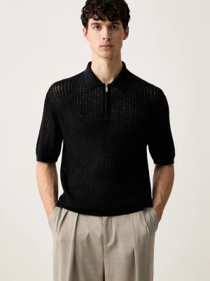 Obrázek produktu Emporio Armani svetrové polo pánské lyocellem námořnická modř