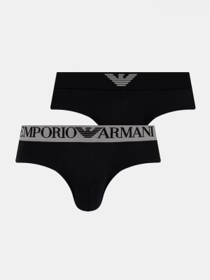 Obrázek produktu Emporio Armani Underwear slipy pánské bavlněné s elastanem 2-pack černá
