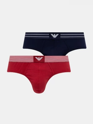Obrázek produktu Emporio Armani Underwear slipy pánské bavlněné s elastanem 2-pack červená