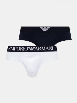 Obrázek produktu Emporio Armani Underwear slipy pánské bavlněné s elastanem 2-pack námořnická modř