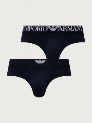 Obrázek produktu Emporio Armani Underwear slipy pánské bavlněné s elastanem 2-pack námořnická modř