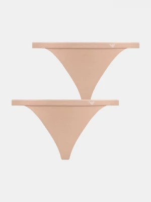 Obrázek produktu Emporio Armani Underwear tanga dámské bavlněné s elastanem 2-pack béžová