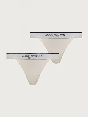 Obrázek produktu Emporio Armani Underwear tanga dámské bavlněné s elastanem 2-pack béžová