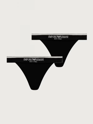 Obrázek produktu Emporio Armani Underwear tanga dámské bavlněné s elastanem 2-pack černá