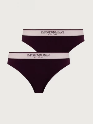 Obrázek produktu Emporio Armani Underwear tanga dámské bavlněné s elastanem 2-pack fialová