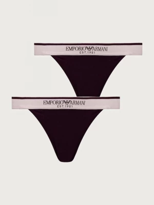 Obrázek produktu Emporio Armani Underwear tanga dámské bavlněné s elastanem 2-pack fialová