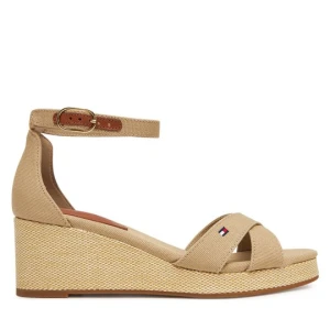 Obrázek produktu Espadrilky Tommy Hilfiger Flag Criss-Cros Mid Wedge Espad FW0FW08481 Béžová