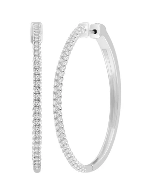 Obrázek produktu ETHISHER DIAMANTEN Náušnice 'Ohrringe aus 375 Weißgold mit Lab Grown Diamant' stříbrná