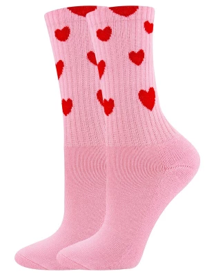 Obrázek produktu EWERS Ponožky 'Hearts' pink / červenofialová