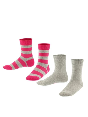 Obrázek produktu FALKE Ponožky 'Happy Stripe' šedý melír / tmavě růžová
