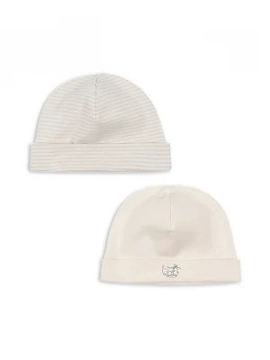 Obrázek produktu Fanga Fontana Dětská bavlněná čepice Fanga Fontana FIO STRIPE 2 PACK BEANIE OCS 2-pack béžová