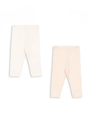 Obrázek produktu Fanga Fontana Dětské bavlněné legíny Fanga Fontana FIO STRIPE 2 PACK PANTS OCS 2-pack béžová