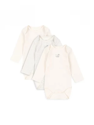 Obrázek produktu Fanga Fontana Kojenecké body Fanga Fontana FIO STRIPE 3 PACK LS BODY OCS 3-pack béžová