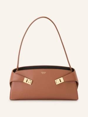 Obrázek produktu Ferragamo Kabelka Přes Rameno Hug East West hnědá / zlatá