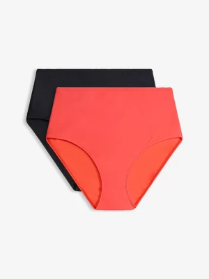 Obrázek produktu Figi bikini z wysokim stanem (2 pary) BonPrix czerwony