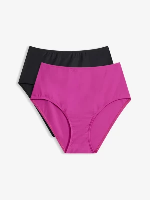 Obrázek produktu Figi bikini high waist (2 pary) BonPrix fioletowy