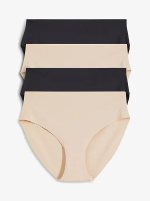 Obrázek produktu Figi maxi panty bez widocznych szwów, z mikrofazy (4 pary) BonPrix beżowy