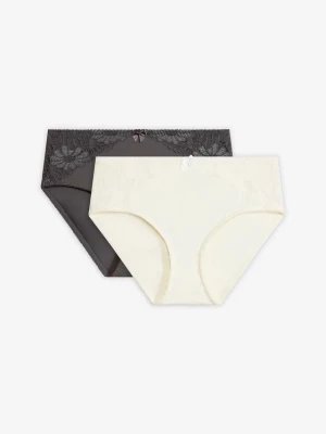 Obrázek produktu Figi maxi z koronką (2 pary) BonPrix biały