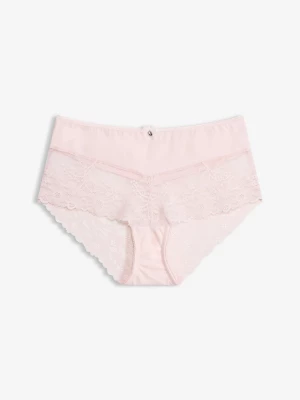 Obrázek produktu Figi panty z delikatną koronką BonPrix różowy