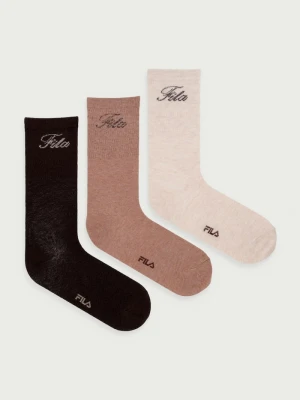Obrázek produktu Fila ponožky dámské bavlněné 3-pack hnědá
