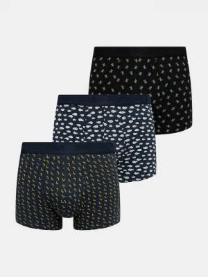 Obrázek produktu Fila přiléhavé pánské bavlněné boxerky s elastanem 3-pack černá