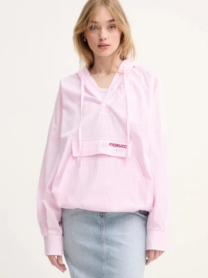 Obrázek produktu Fiorucci Bavlněná mikina Fiorucci Gingham Logo Hoodie Shirt růžová
