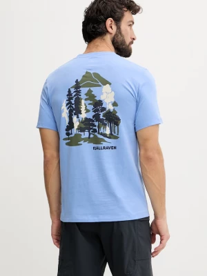 Obrázek produktu Fjallraven tričko pánské bavlněné Swedish Forest Fjällräven modrá