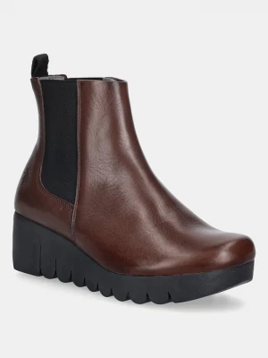 Obrázek produktu Fly London Kožené kotníkové boty Fly London VAZE177FLY hnědá