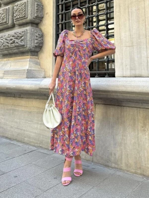 Obrázek produktu For You Moda Šaty béžová / fialová / pink