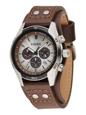 Obrázek produktu FOSSIL Analogové hodinky 'Coachman' tmavě hnědá / antracitová / stříbrná