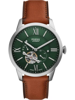 Obrázek produktu FOSSIL Analogové hodinky 'Townsman' rezavě hnědá / smaragdová / stříbrná