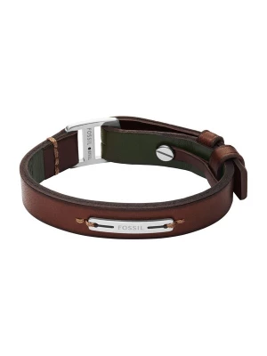 Obrázek produktu FOSSIL Náramek 'Machine' hnědá / tmavě zelená