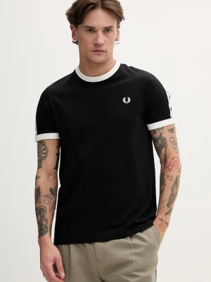 Obrázek produktu Fred Perry Bavlněné tričko Fred Perry Taped Ringer černá