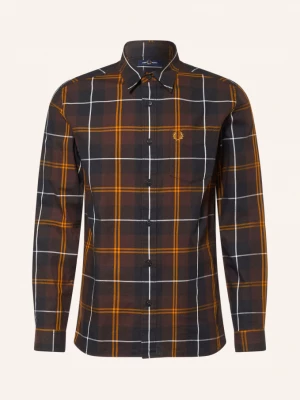 Obrázek produktu Fred Perry Košile Comfort Fit tmavě hnědá / bílá / černá