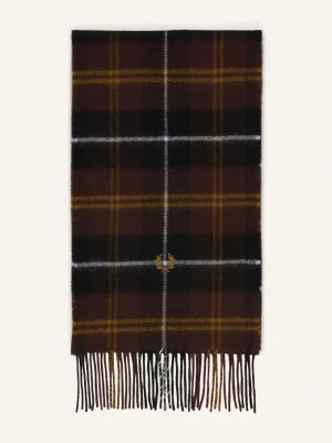 Obrázek produktu Fred Perry Šála Lambswool tmavě hnědá / tmavě žlutá / černá