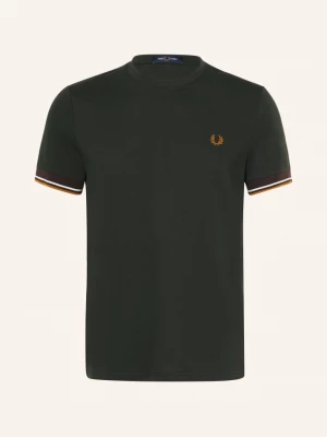 Obrázek produktu Fred Perry Tričko tmavě zelená / koňaková / bílá
