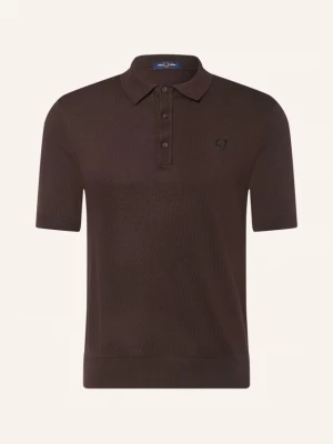 Obrázek produktu Fred Perry Úpletová Polokošile tmavě hnědá