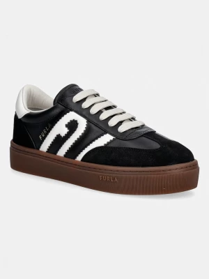Obrázek produktu Furla Allegra Lace-Up sneakers boty dámské kožené černá