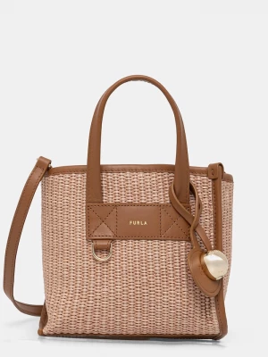 Obrázek produktu Furla crossbody kabelka dámská pletená Divide It Mini Tote béžová