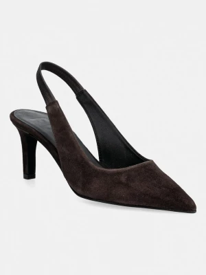 Obrázek produktu Furla Semišové lodičky Furla Essential Slingback hnědá